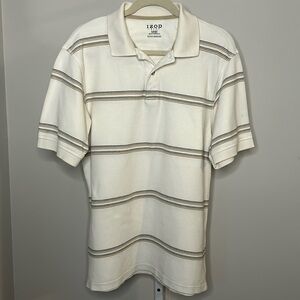 IZOD Rock Washed Striped Short Sleeve Polo Size Large
